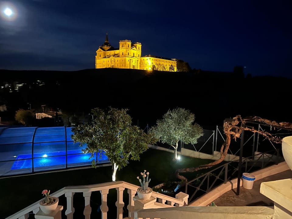 Night, Landmark view, Pool view