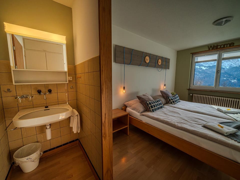 Bed, Bathroom, Bedroom