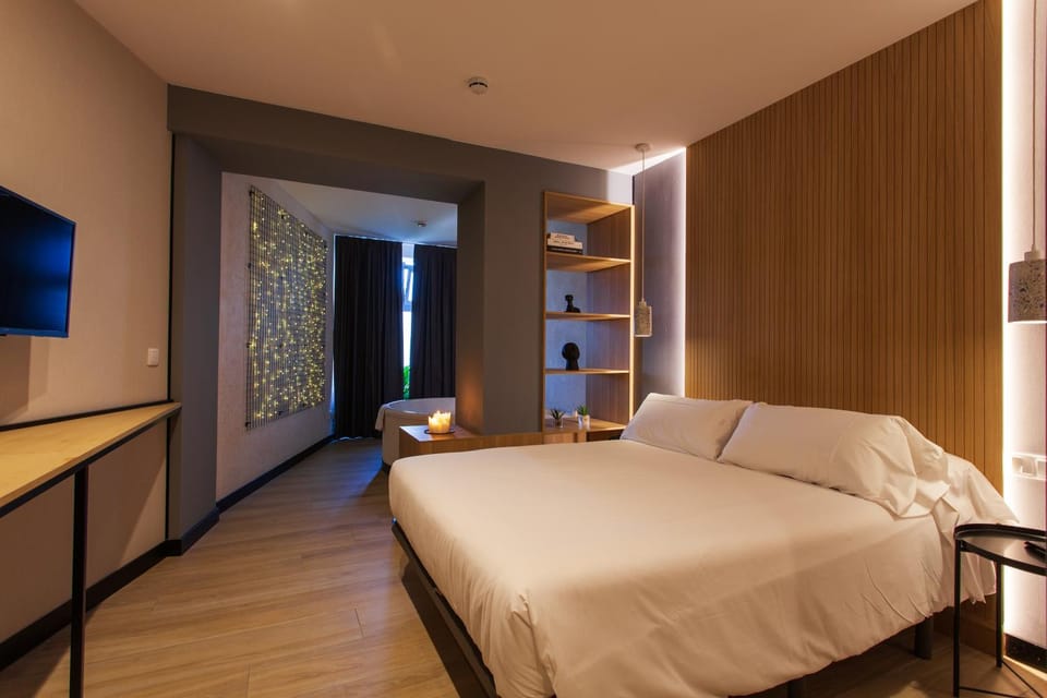 Bed, Hot Tub, TV and multimedia, Photo of the whole room, Bedroom