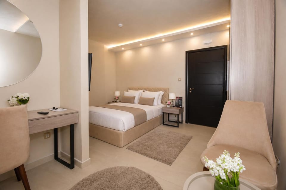 Bed, Evening entertainment, Bedroom, Entertainment, hair dryier, wardrobe, air conditioner
