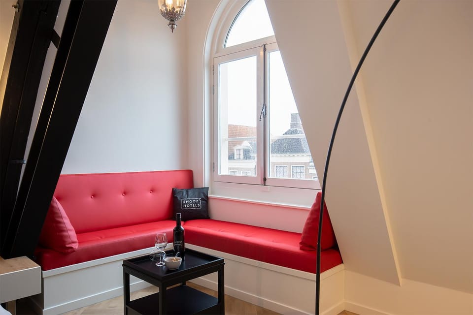 Living room, Seating area, City view, Street view
