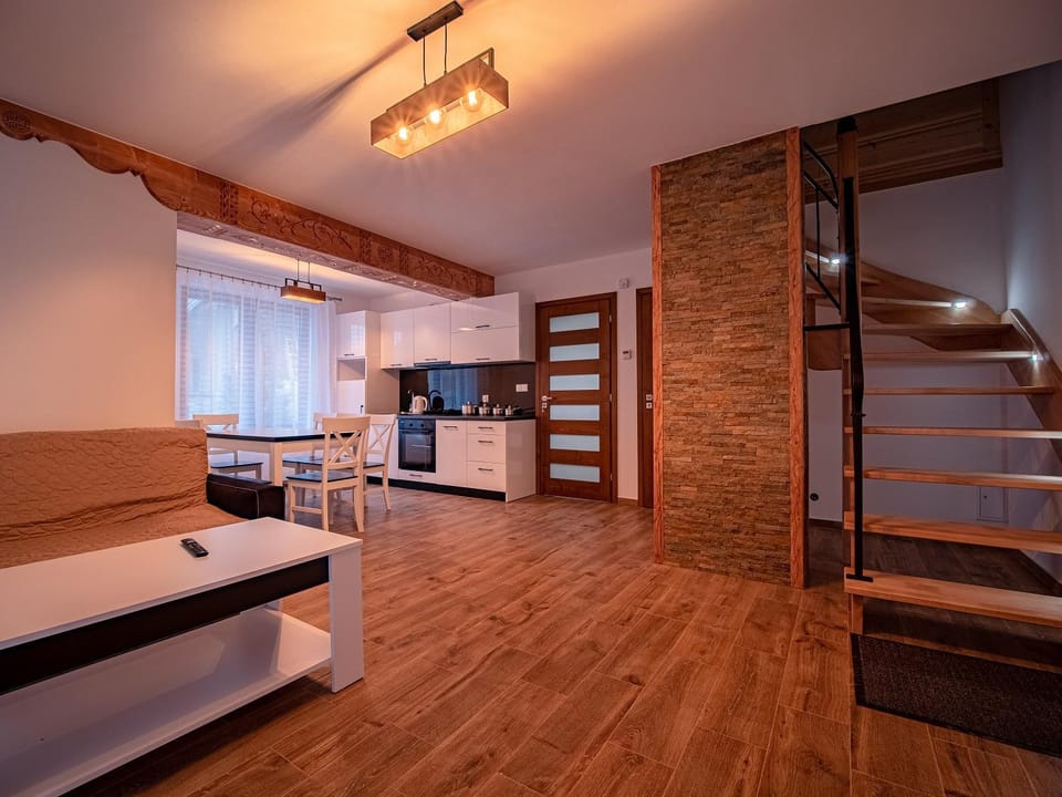 Kitchen or kitchenette, Living room, Dining area