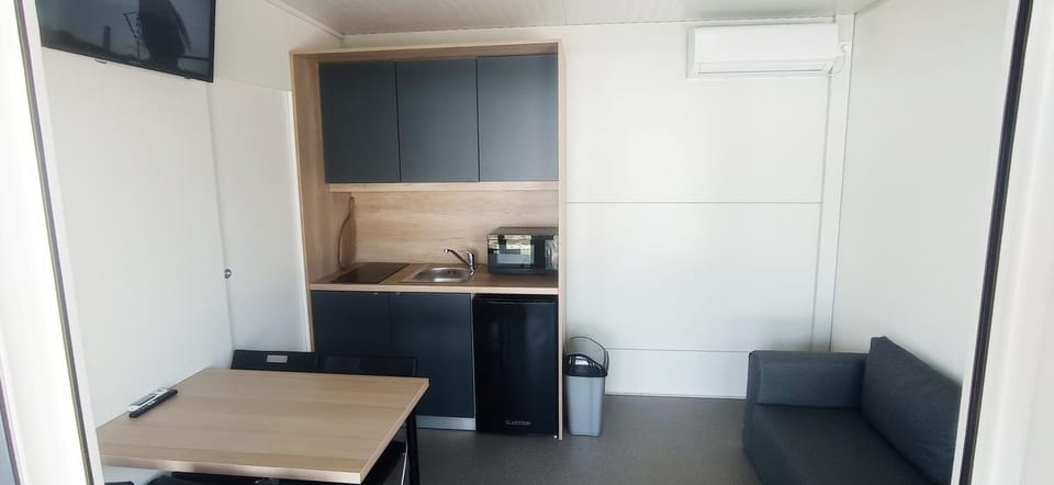 Living room, kitchen