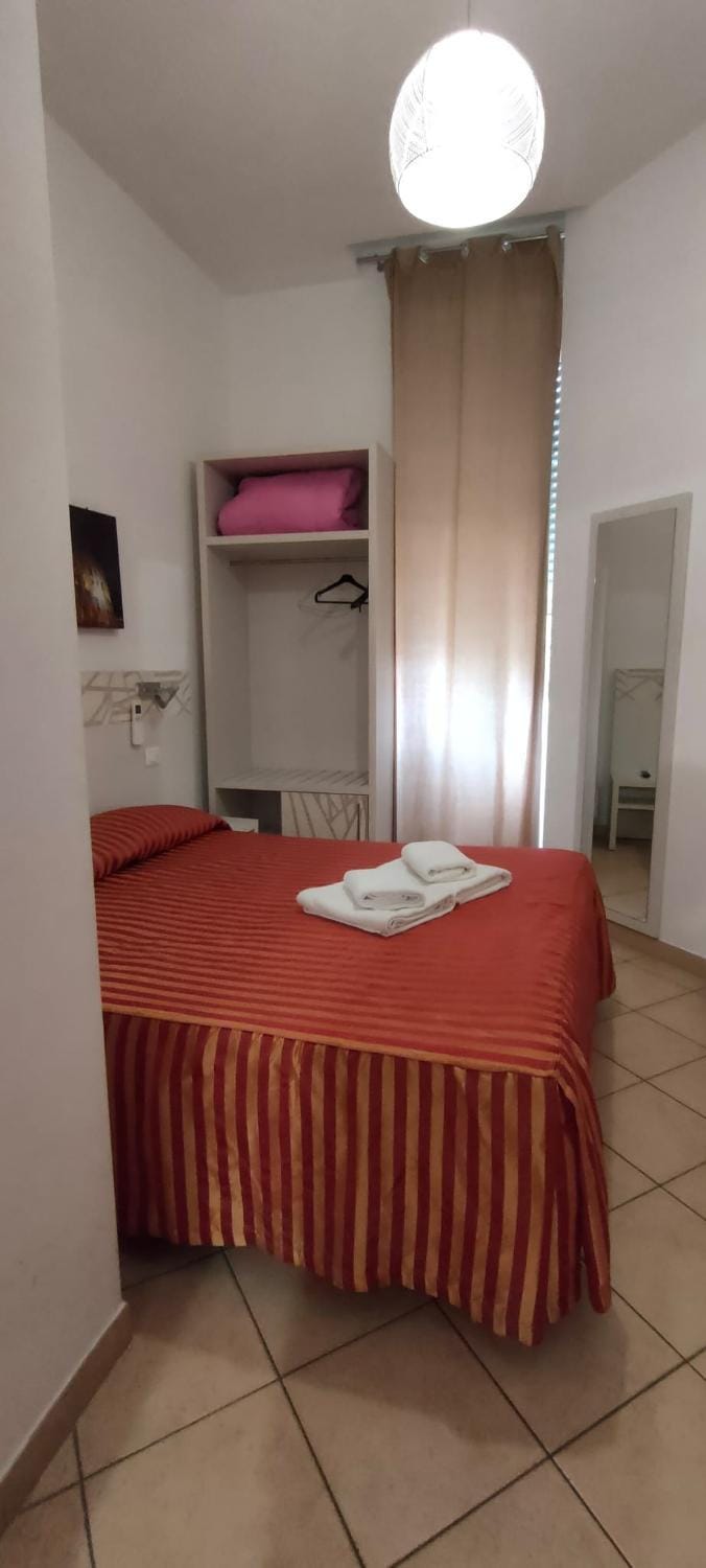Bed, Photo of the whole room, Bedroom, towels, wardrobe