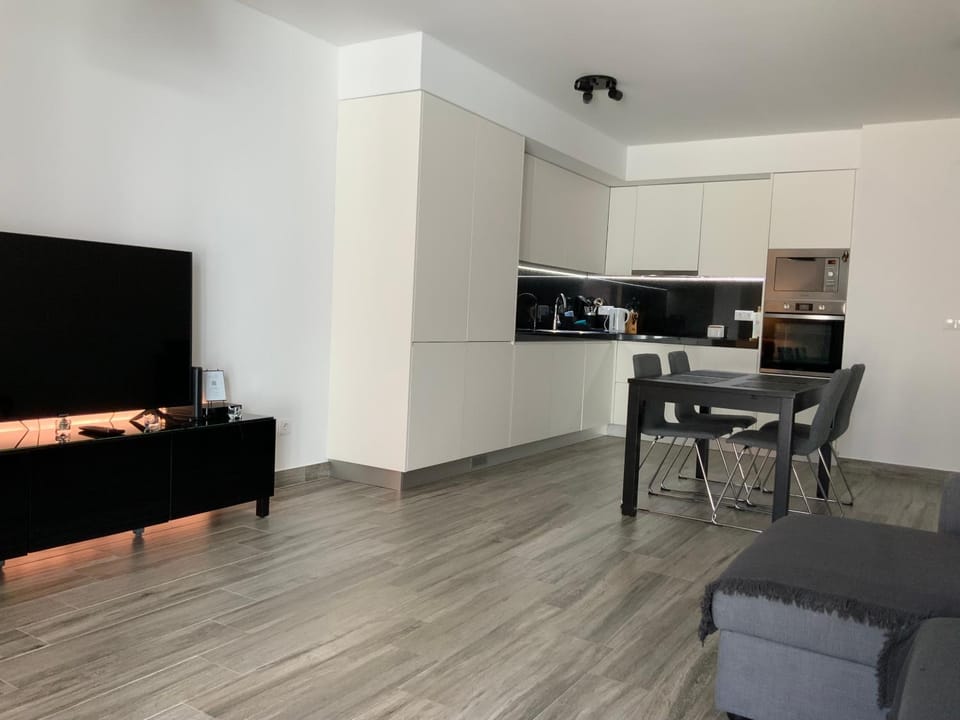 Communal lounge/ TV room, TV and multimedia, Kitchen or kitchenette, Living room, Seating area, Dining area, oven, stove