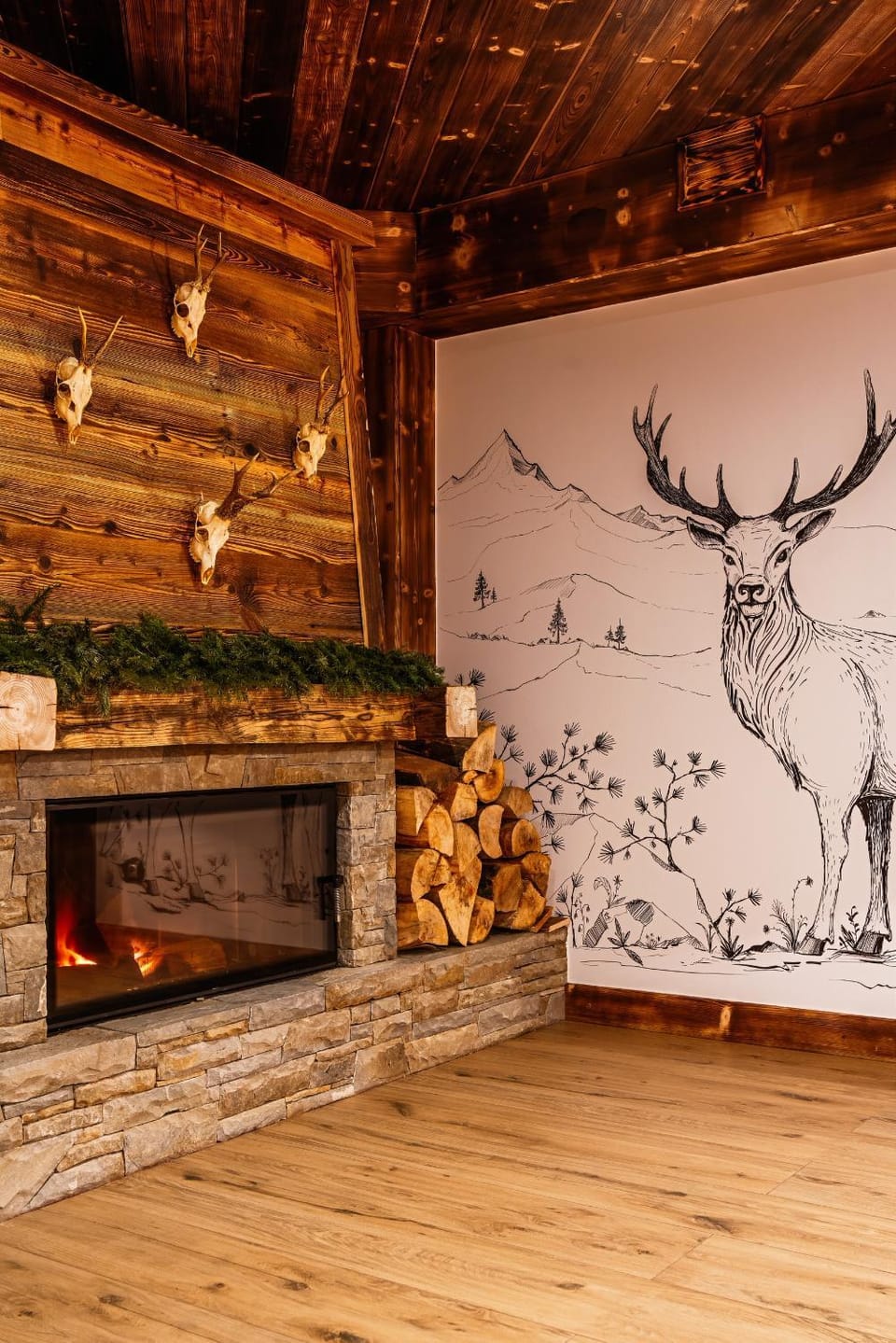 Communal lounge/ TV room, Decorative detail, fireplace