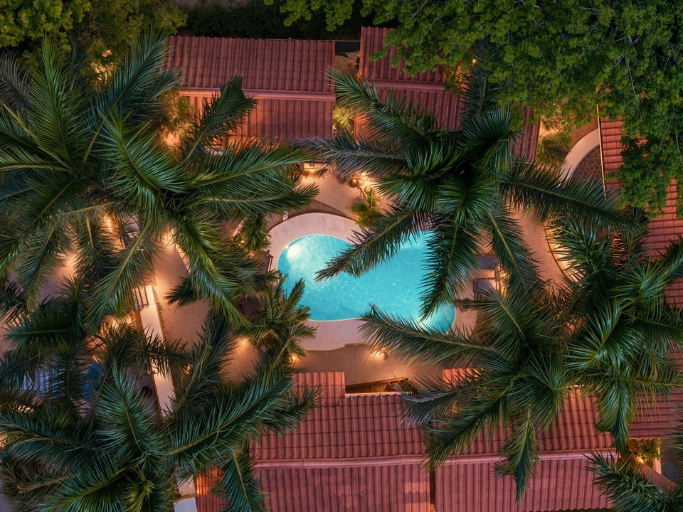 Night, Natural landscape, Swimming pool