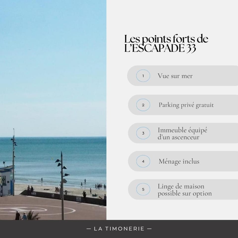 La Timonerie - Escapade 33, vue mer et esplanade classé 3 étoiles Apartment in Fort-Mahon-Plage