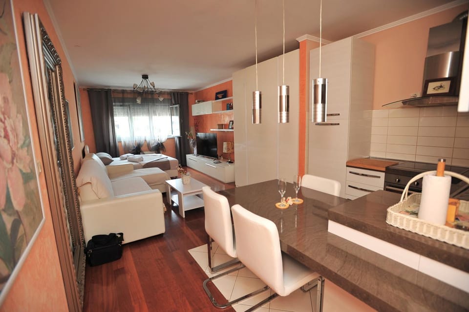 Bed, TV and multimedia, Kitchen or kitchenette, Photo of the whole room, Seating area, Dining area, Area and facilities