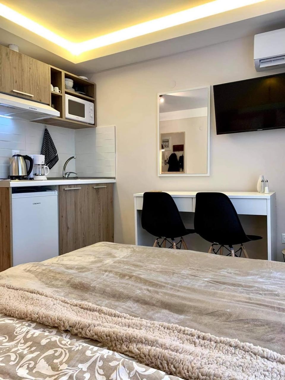 Bed, TV and multimedia, Kitchen or kitchenette, Bedroom, minibar