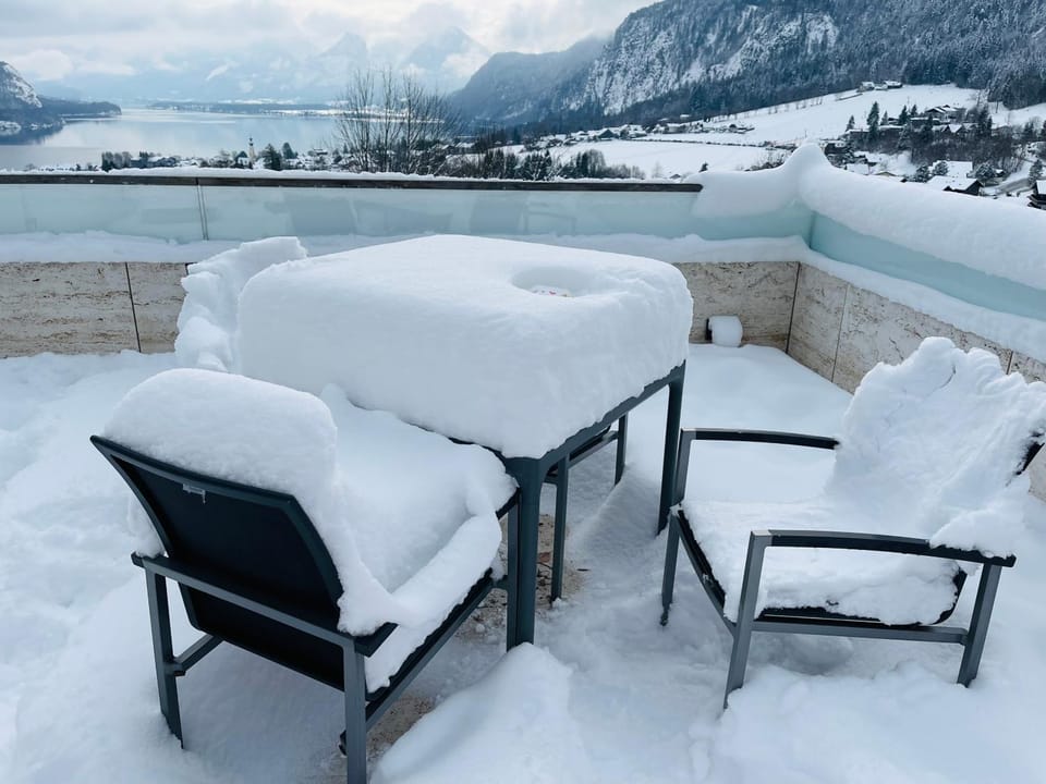 Winter, Lake view, Mountain view