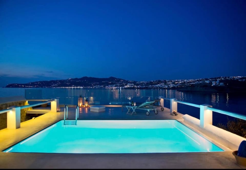 Night, View (from property/room), Pool view, Sea view, Swimming pool, Swimming pool