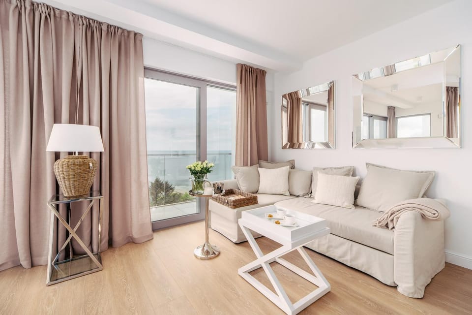 Living room, Seating area, Sea view
