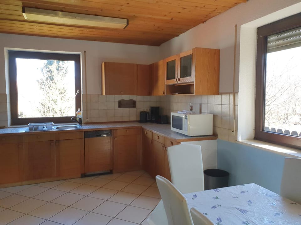 Kitchen or kitchenette, oven, stove, toaster