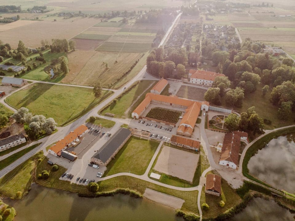 Property building, Natural landscape, Bird's eye view