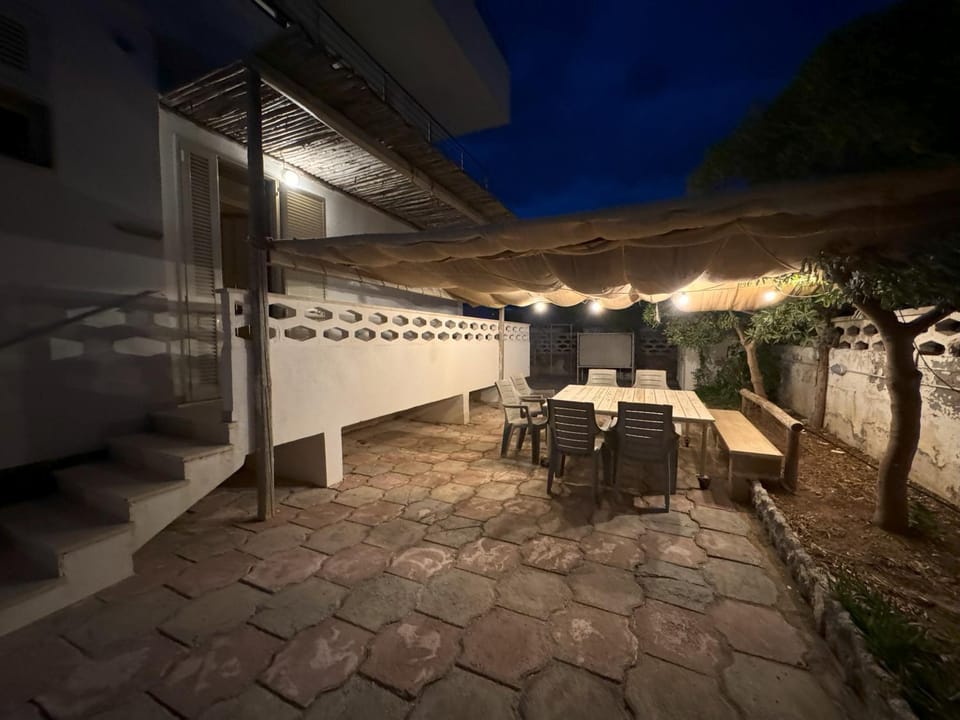 Patio, Night, Dining area