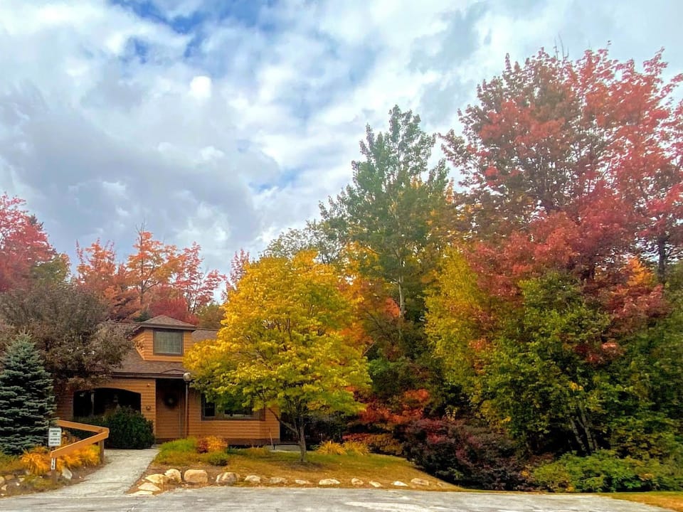 O1 Slopeside Bretton Woods cottage with AC large patio and private yard Walk to slopes Villa in Carroll