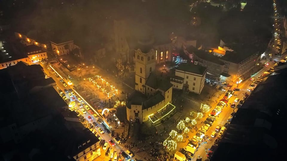 Night, Bird's eye view, Landmark view