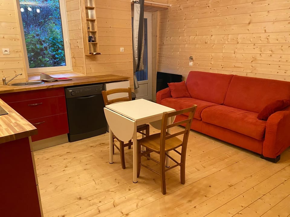 Night, Living room, Dining area