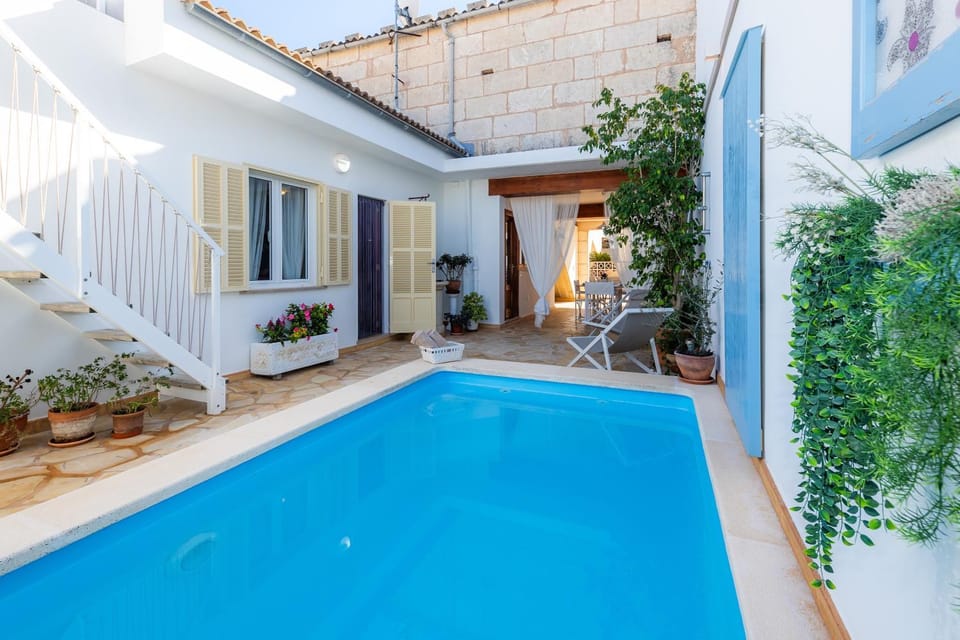 Property building, Living room, Swimming pool