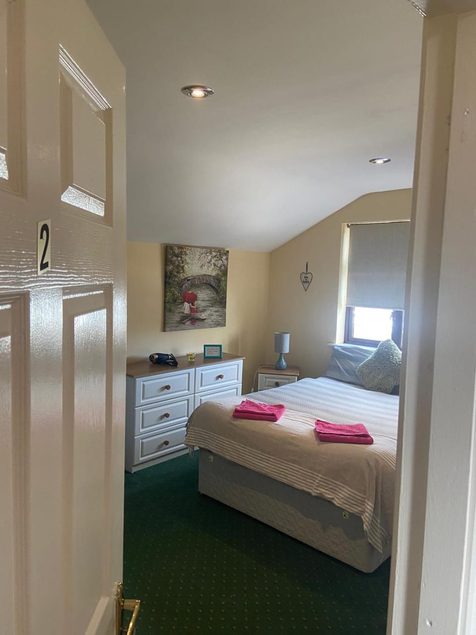 Bed, Photo of the whole room, Bedroom, towels, wardrobe