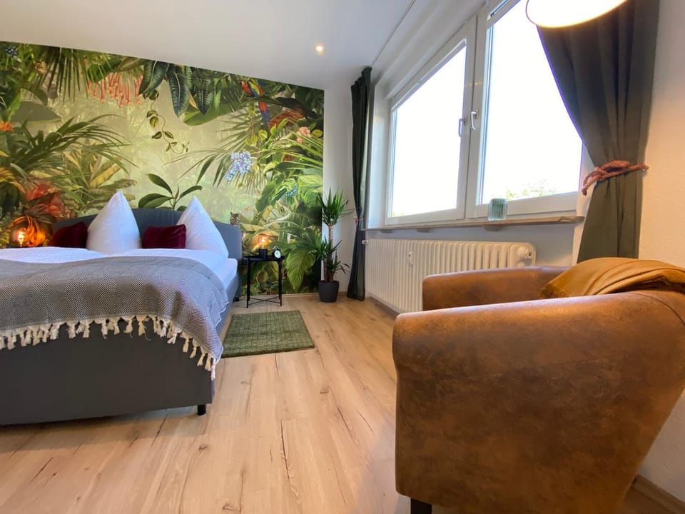 Bed, Living room, Bedroom