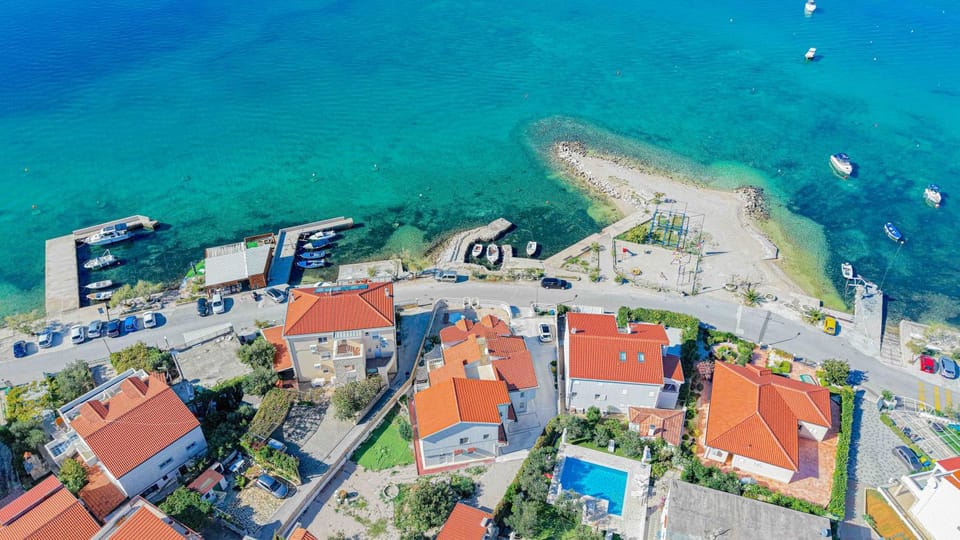 Property building, Bird's eye view, Beach, Sea view, Sunset