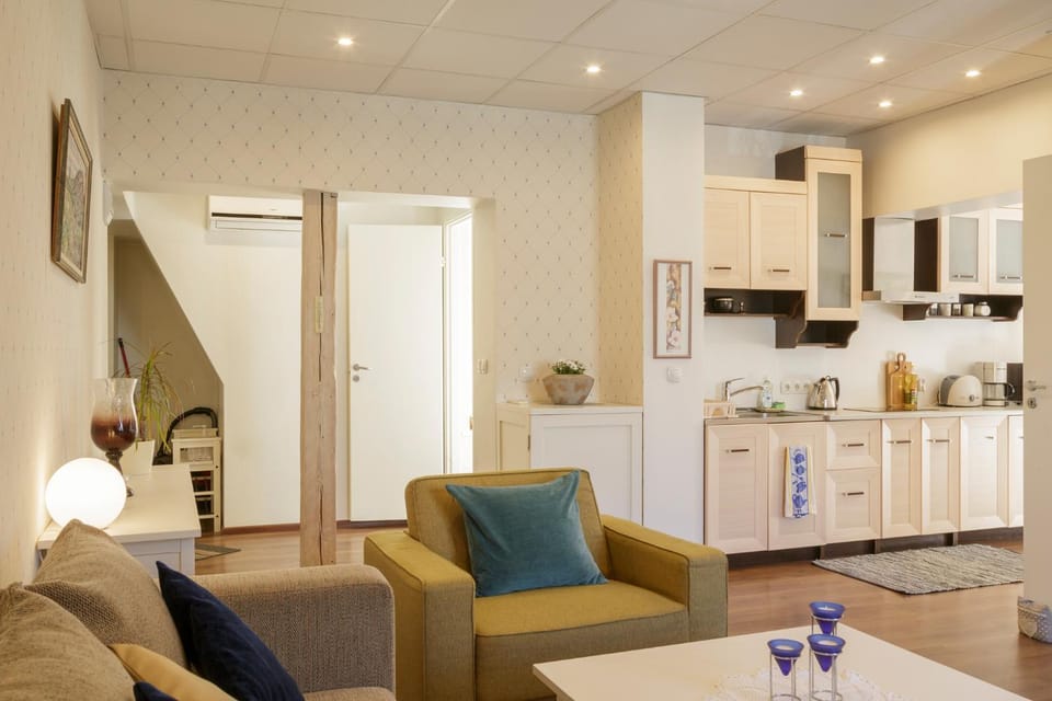 Living room, kitchen
