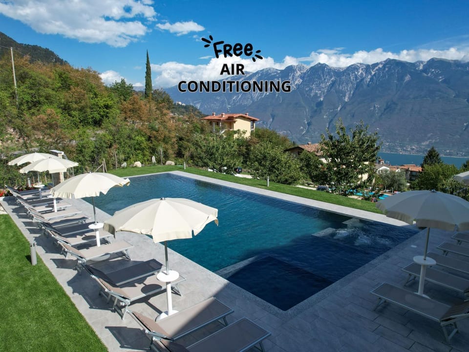 Natural landscape, Lake view, Mountain view, Pool view, Swimming pool, sunbed