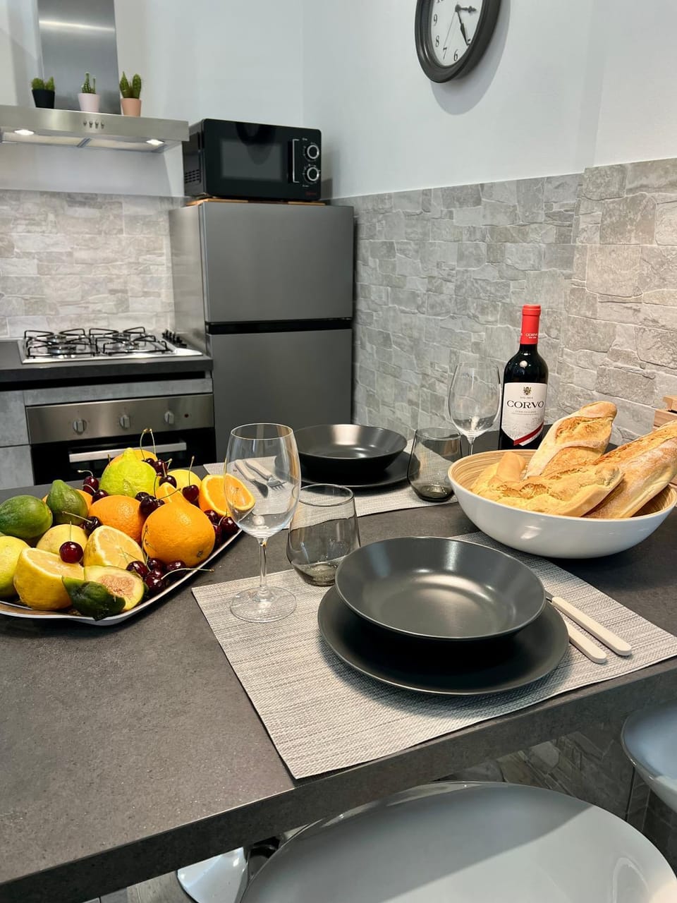 Kitchen or kitchenette, Food, stove