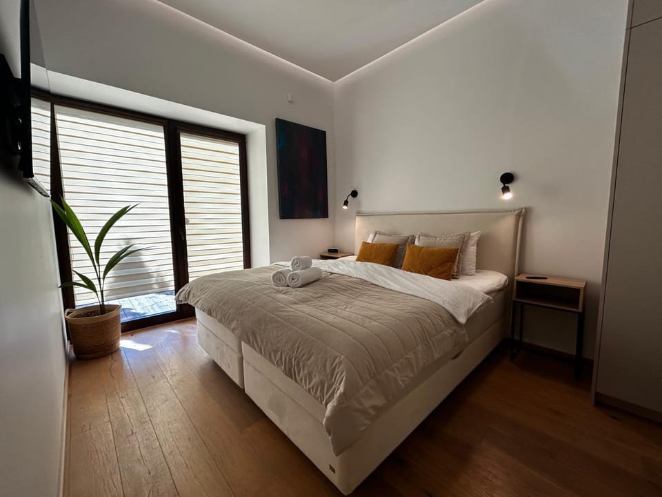 1st floor, 2 bedrooms apartment, Center, private parking, terrace, 7min to the sea Apartment in Palanga