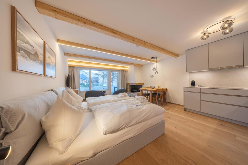New Exclusive Studio with eFireplace, Pool & Sauna Apartment in Saint Moritz