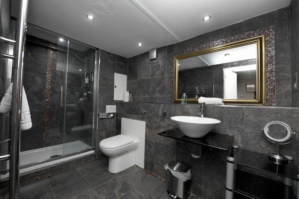 Shower, Toilet, Bathroom, towels