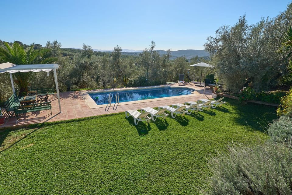 Property building, Living room, Swimming pool