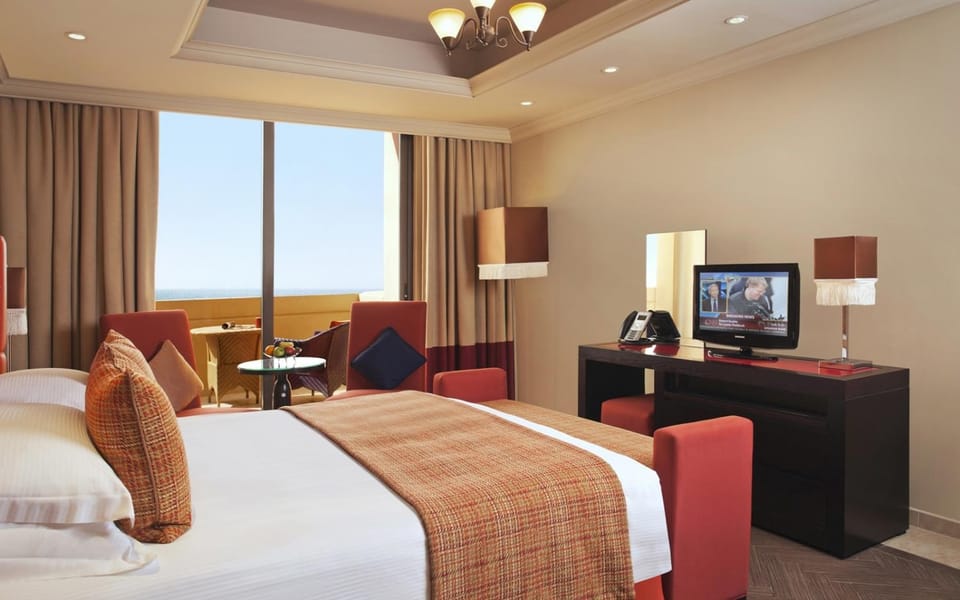 Bed, City view