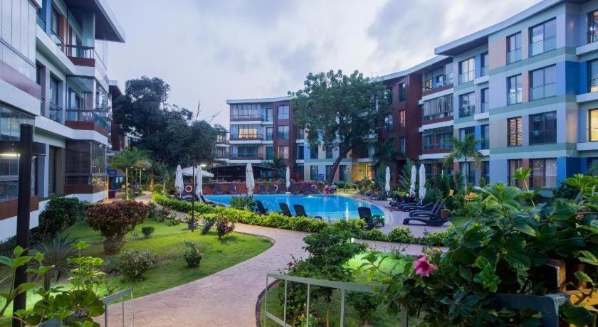 Natural landscape, Garden, Garden view, Pool view