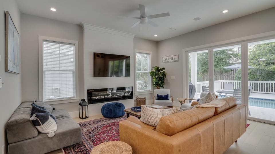 Living room, Evening entertainment, flat iron