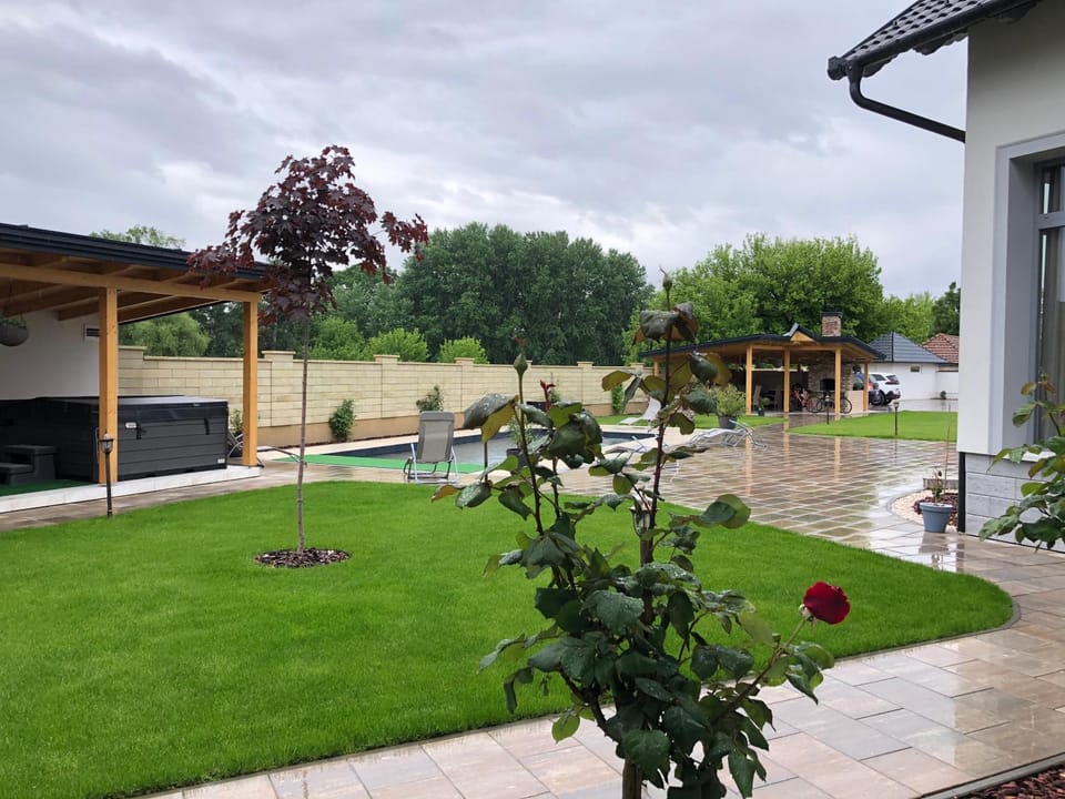 Property building, BBQ facilities, Garden