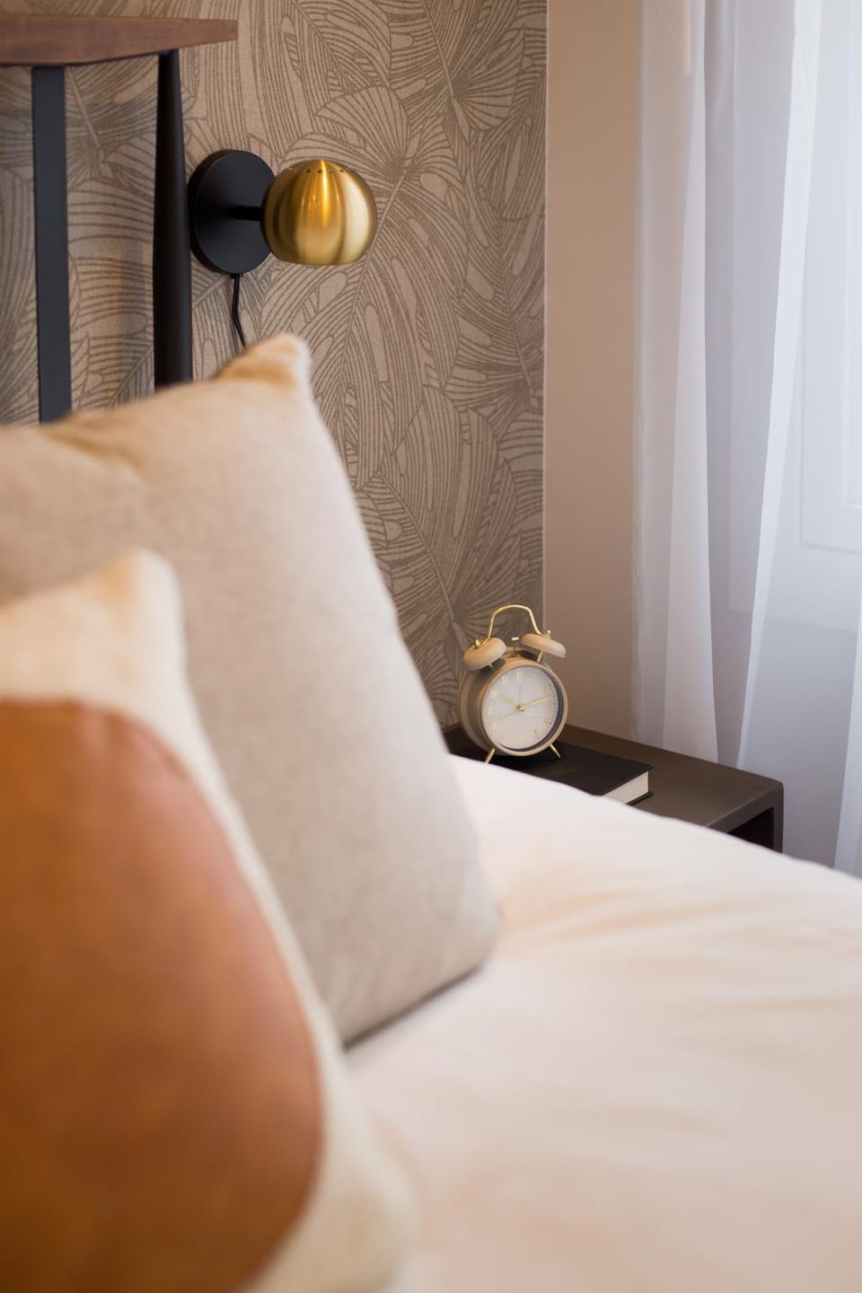 Bed, Decorative detail, Bedroom