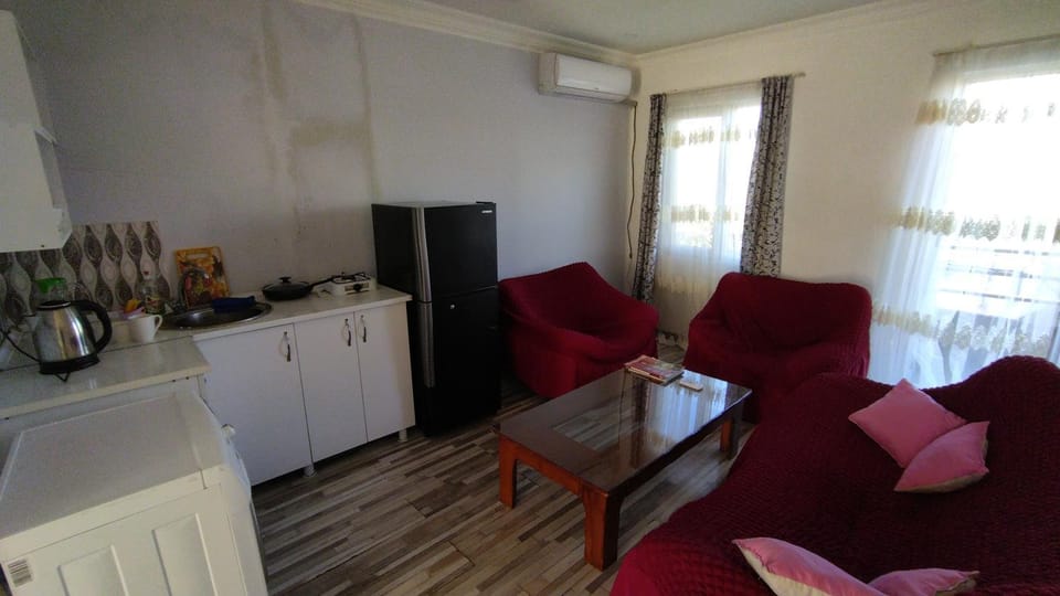 Coffee/tea facilities, Kitchen or kitchenette, Living room, internet, air conditioner