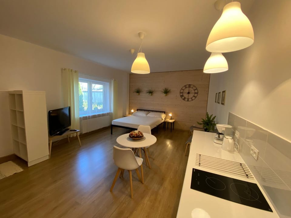 Kitchen or kitchenette, Living room, Seating area
