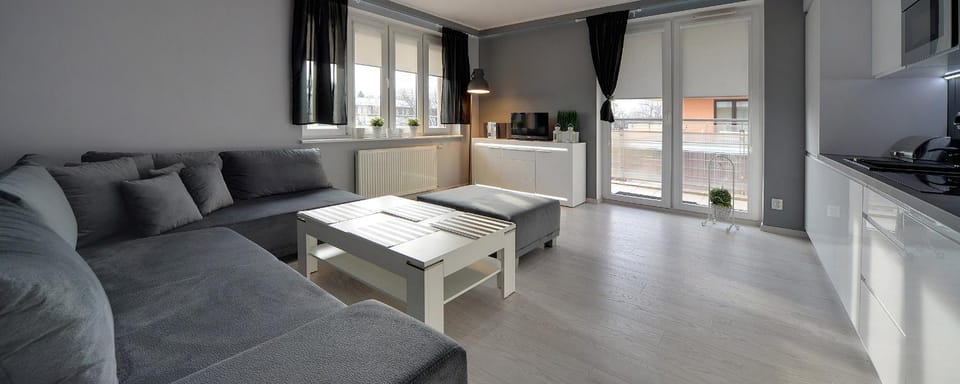 Kitchen or kitchenette, Living room, Seating area