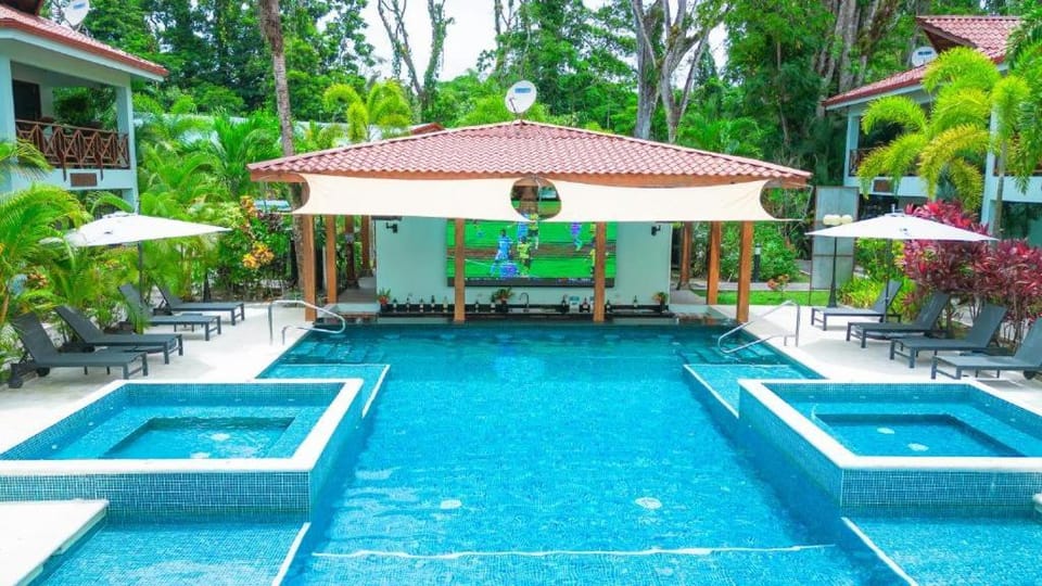 Pool view, sunbed