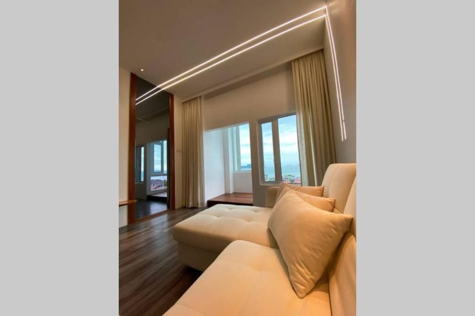 Living room, Seating area, Sea view