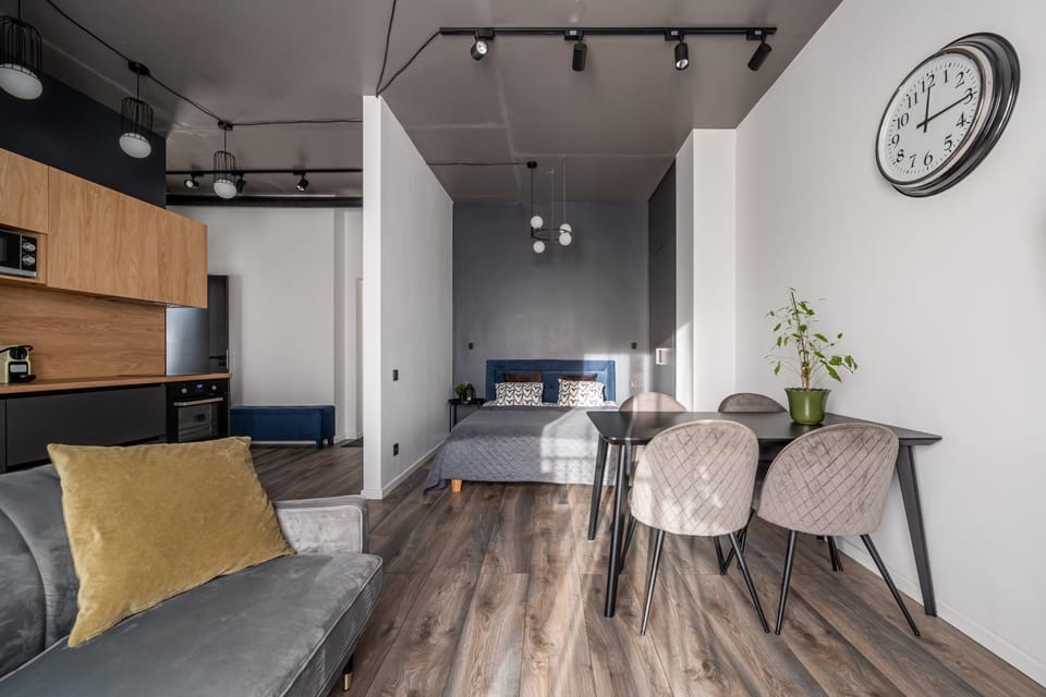 Bed, Kitchen or kitchenette, Living room, Photo of the whole room, Seating area, Dining area, minibar