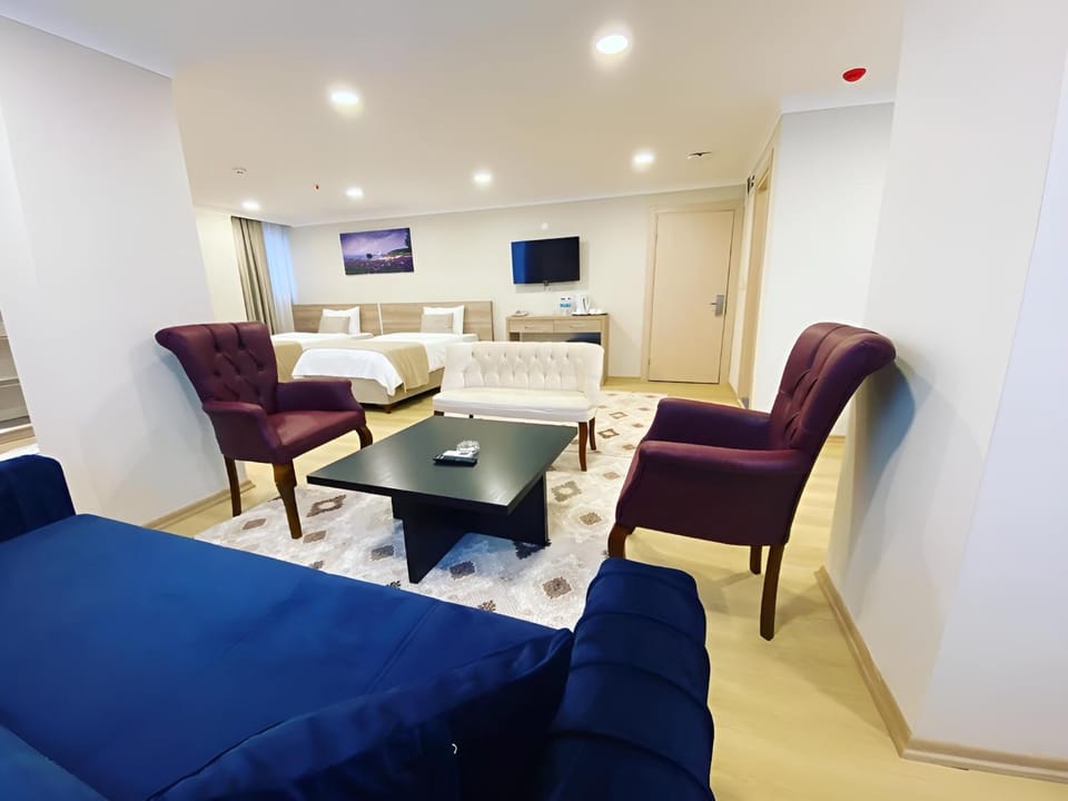 Bed, TV and multimedia, Living room, Photo of the whole room, Seating area, Bedroom