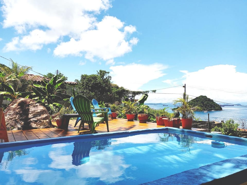 Property building, Natural landscape, Pool view, Sea view, Swimming pool