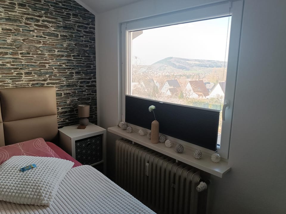 Bed, Natural landscape, Photo of the whole room, Bedroom, Mountain view