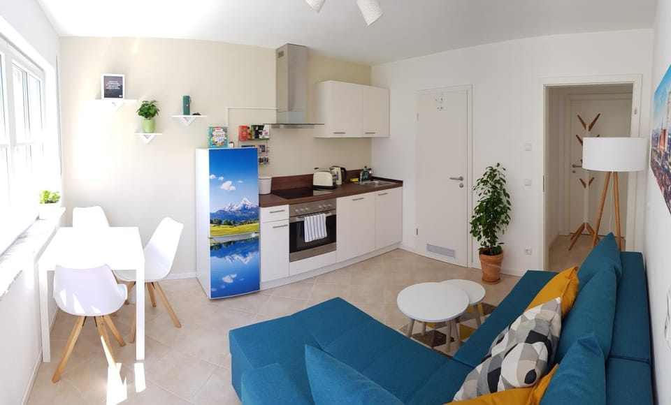 Kitchen or kitchenette, Living room, Dining area