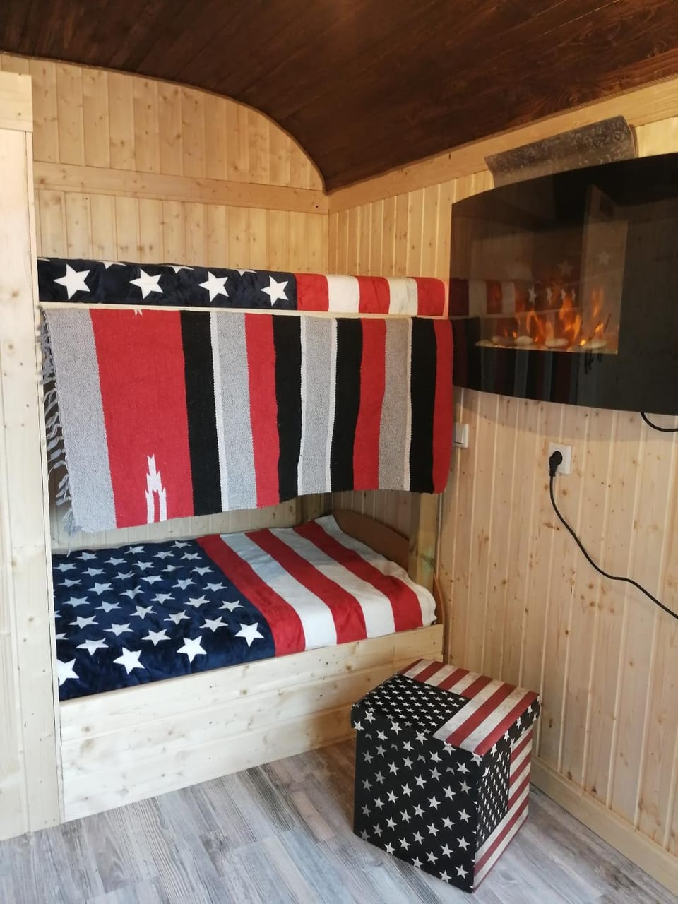 Photo of the whole room, Bedroom, bunk bed